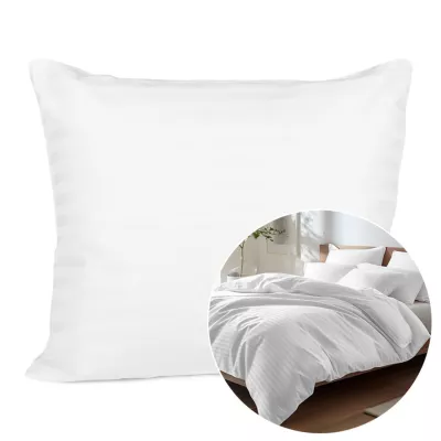 Poszewka satyna bawełna CIZGILI WHITE/70x80.