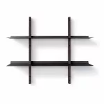 Smile Small shelf, Black - 2 pcs - 3