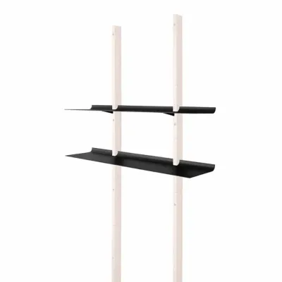 Smile Small shelf, Black - 2 pcs