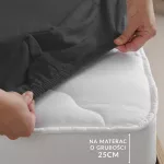 Prześcieradło jersey elastan z gumką BLACK/CZARNY/90x200x30 - 6