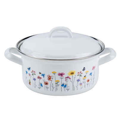 0128-070 FLORA garnek emaliowany 1 l RIESS