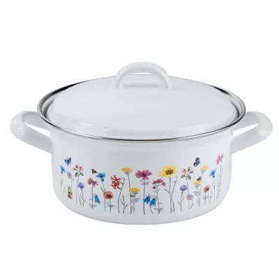 0128-070 FLORA garnek emaliowany 1 l RIESS