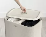 JJ-Kosz podwójny na pranie 90l. Tota ecru - 12