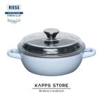 Patelnia do duszenia z pokrywą szklaną 20 cm Riess – emaliowana patelnia na indukcję - 3