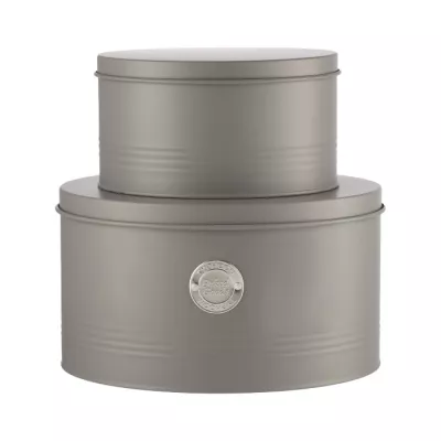 TYP-Zestaw 2 pojemników na ciastka, szary, Livin