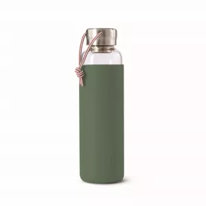 BB-Butelka szklana na wodę 600ml, oliwkowa