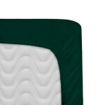 Prześcieradło satyna bawełniana z gumką zieleń butelkowa 036/140x200 - 3