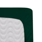 Prześcieradło satyna bawełniana z gumką zieleń butelkowa 036/140x200 - 3