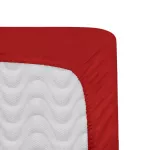 Prześcieradło satyna bawełniana z gumką czerwony 029/200x220 - 3