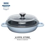 Patelnia do duszenia z pokrywą szklaną 24 cm Riess – emaliowana patelnia na indukcję - 3
