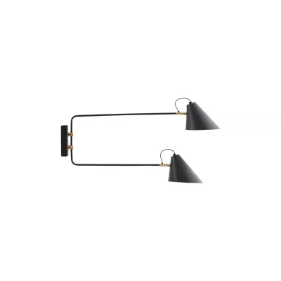 Lampa/kinkiet czarna Club Double Black House Doctor 