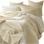 Pościel satyna bawełniana KREM 155/220x200 - 3