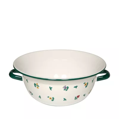 Miska emaliowana z uchwytami 4l 28 cm z uchwytami Riess Streublumen