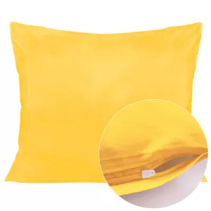 Poszewka satyna bawełna żółtko 004/50x80