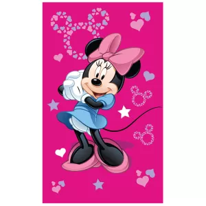 Ręcznik bawełniany 30x50 Myszka Minnie ciemy róż