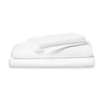 Prześcieradło hotelowe polibawełna PC-50/50 gładkie białe/160x220 - 2