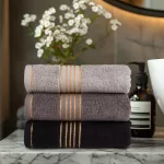 Ręcznik D Bawełna 100% Tiwano Cappuccino + Czarny (P) 2x50x90+2x70x140 kpl. - 8