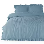 Pościel bawełniana BLUE/160x200(P) STONEWASHED - 2