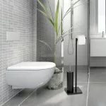 KELA-Stojak WC +szczotka toaletowa czarny Style - 4