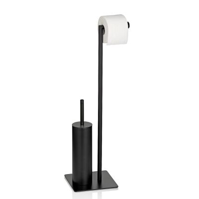 KELA-Stojak WC +szczotka toaletowa czarny Style