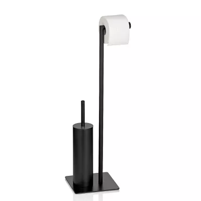 KELA-Stojak WC +szczotka toaletowa czarny Style