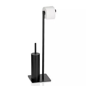 KELA-Stojak WC +szczotka toaletowa czarny Style