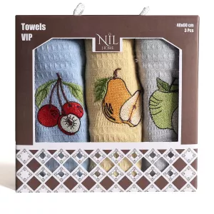 Komplet ręczników kuchennych bawełnianych NILTEKS/3x40x60/570