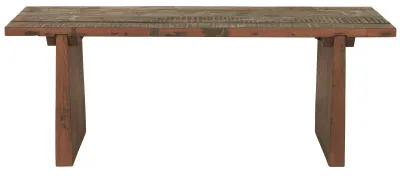 Drewniana ławka z masywnymi nogami, unikalna, demontowalna Ib Laursen