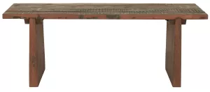 Drewniana ławka z masywnymi nogami, unikalna, demontowalna Ib Laursen