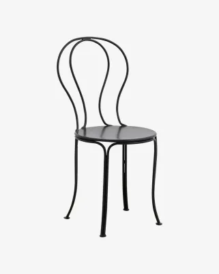 Krzesło ogrodowe metalowe czarne OLIVO Nordal
