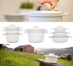 Patelnia ceramiczna 1,7l Aromapots jasno szary 20 cm niski Riess - 8