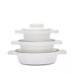 Patelnia ceramiczna 1,7l Aromapots jasno szary 20 cm niski Riess - 3