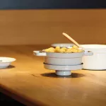 Patelnia ceramiczna 1,7l Aromapots jasno szary 20 cm niski Riess - 4