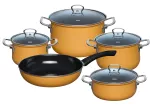 Zestaw garnków ceramicznych pomarańczowy 5-częściowy Riess ORANGE - 2