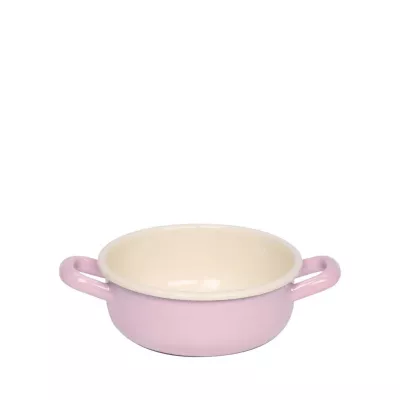 Klasyczna Różowa Miska Emaliowana 0,85 l – Do Gotowania, Serwowania i Pieczenia Riess