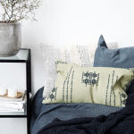 Poszewka dekoracyjna wzorzysta zielona House Doctor - 5