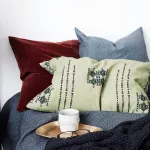 Poszewka dekoracyjna wzorzysta zielona House Doctor - 4