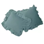 Poszewka bawełniana komplet MINERAL BLUE/2x40x40 STONEWASHED - 3