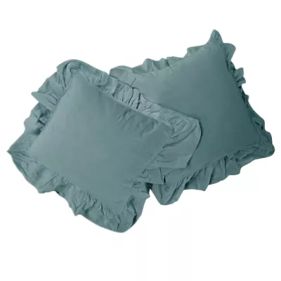 Poszewka bawełniana komplet MINERAL BLUE/2x40x40 STONEWASHED