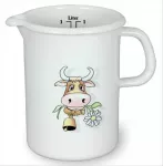 Kubek emaliowany 1l biały z miarką Riess Almliesel - 2