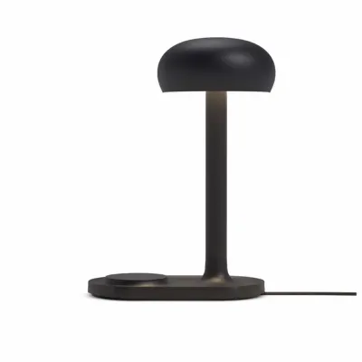 Emendo lamp with Qi wireless charger Black