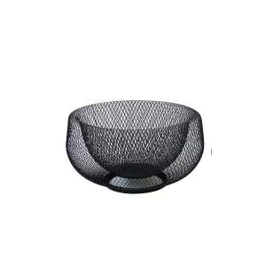 KELA-Kosz stalowy na owoce 22,5cm czarny Marlo