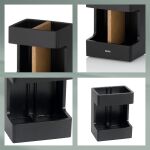 KELA-Ogranizer na szczoteczki czarny-dąb Cube - 2