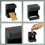 KELA-Ogranizer na szczoteczki czarny-dąb Cube - 3