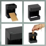 KELA-Ogranizer na szczoteczki czarny-dąb Cube - 3