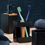 KELA-Ogranizer na szczoteczki czarny-dąb Cube - 6