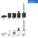 KELA-Ogranizer na szczoteczki czarny-dąb Cube - 8