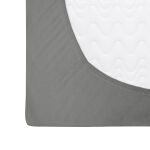 Prześcieradło flanela z gumką SZARY/160x200 - 3