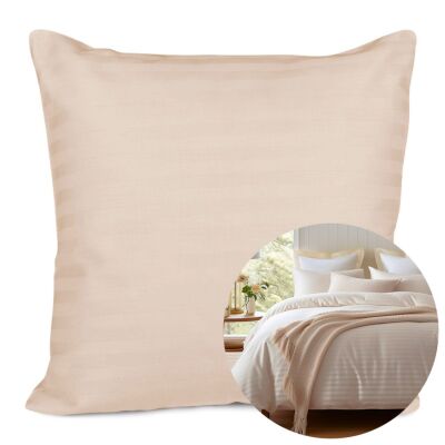 Poszewka satyna bawełna CIZGILI CAPUCCINO/40x40.