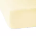 Prześcieradło satyna bawełniana z gumką krem 155/200x220 - 4